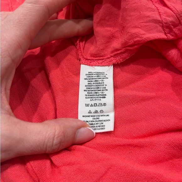 Free People Lovely Day Button Down Flowy Tunic | Red/Pink | Size Small - Picture 8 of 10